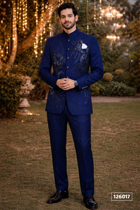 Blue Colour Outluk Vol 126 Designer Mens Jodhpuri Suits Manufacturers 126017
